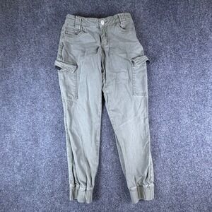 Almost Famous Olive‎ Green Cargo Jogger Pants Tapered Utility Mens Size 27x26